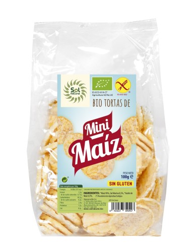 Mini Tortitas De Maíz Bio Sin Gluten 100 Gramos  Sol Natural