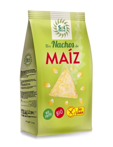 Nachos De Maíz No Fritos Bio 80 Gramos  Sol Natural