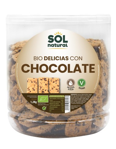 Delicias De Trigo Con Chocolate Bio 1200 Gramos  Sol Natural