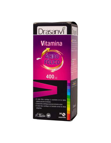 Vitamina B9 400µg Acido Folico 90 Comprimidos Drasanvi
