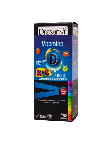 Vitamina D3 Kids 400 Ui 60 Comprimidos Masticable Drasanvi