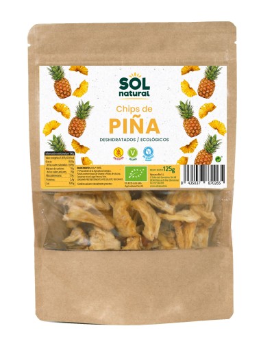 Chips De Piña Bio 125 Gramos  Sol Natural