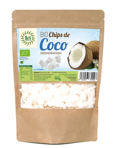 Chips De Coco Bio Sri Lanka Bolsa 150 Gramos  Sol Natural