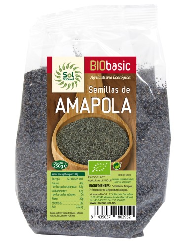 Semillas De Amapola Bio 250 Gramos  Sol Natural