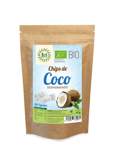 Chips De Coco Bio Sri Lanka 60 Gramos  Sol Natural