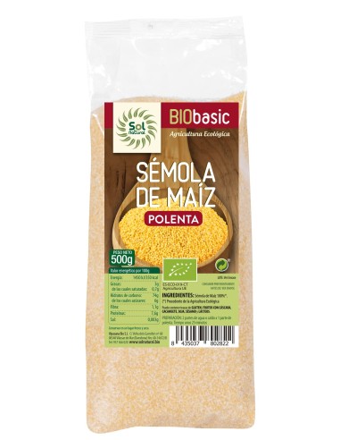 Sémola De Maíz (Polenta) Bio 500 Gramos  Sol Natural