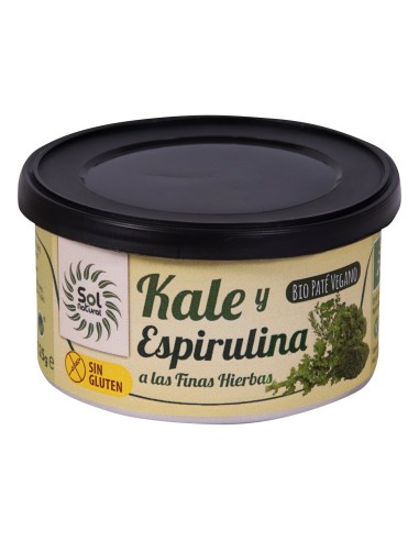 Paté Kale/Espirulina Finas Hierbas Bio 125 Gramos  Sol Natural