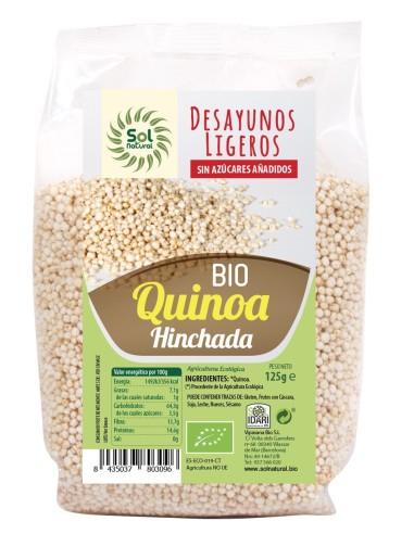 Quinoa Hinchada Bio 125 Gramos  Sol Natural