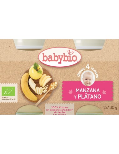 BabyBio Manzana Platano  130 g de Baby Bio