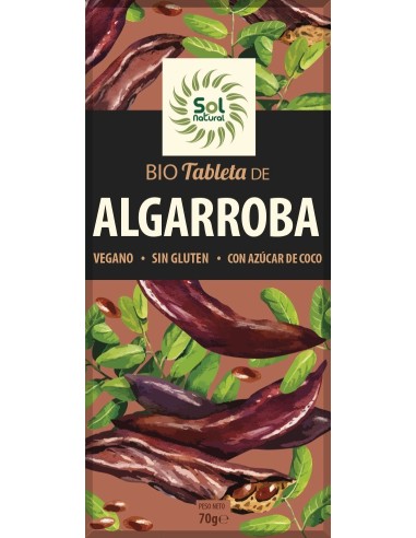 Tableta Algarroba Bio 70 Gramos  Sol Natural