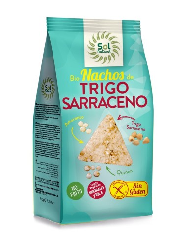 Nachos Trigo Sarraceno Amaranto Y Quinoa 80 Gramos  Sol Natural