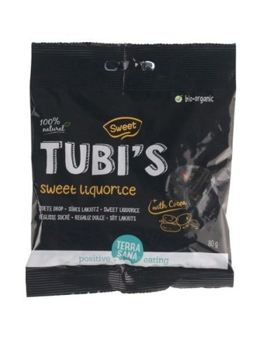 Tubi'S De Cacao Regaliz Dulce 80 G de Terrasana