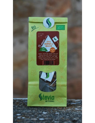 Hoja De Moringa Melocoton Con Stevia Bio de Stevia Del Conda