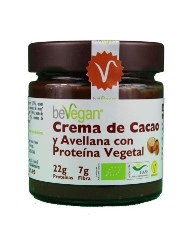 Crema De Cacao Y Avellanas Con Proteina Vegetal 20 de Bevega