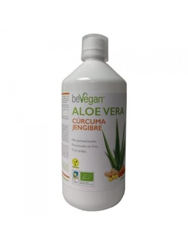 Aloe Vera Con Curcuma Y Jengibre 1L de Bevegan
