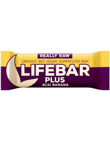 Lifebar Plus Banana Y Acai Bio 47 Gr de Lifefood