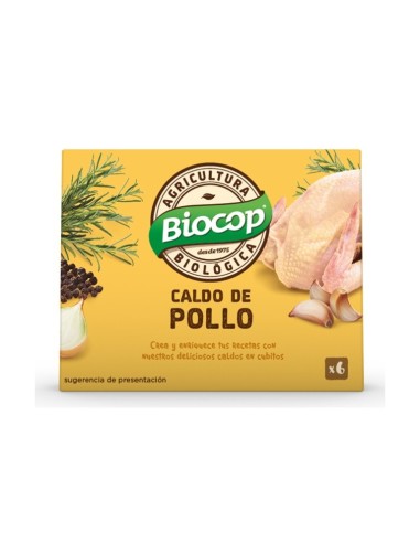 Caldo De Pollo 6Cubitos. Bio Biocop