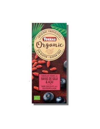 Chocolate Negro Con Bayas Goji -Açai 100 Gramos Bio Sg Torras