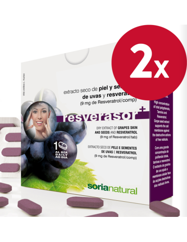 Pack de 2 ud Resverasor Plus 28 Comprimidos de Soria Natural