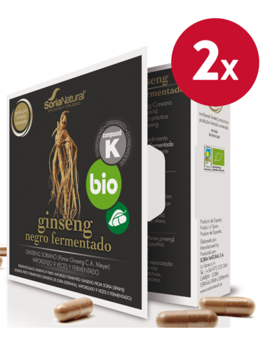 Pack de 2 ud Ginseng Negro Fermentado 24Cap. de Soria Natura