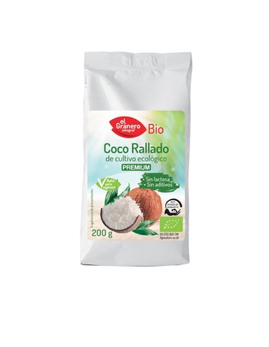 Coco Rallado Fino  Bio, 200 G de El Granero Integral