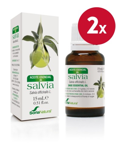 Pack de 2 ud Aceite Esencial de Salvia 15 ml de Soria Natural