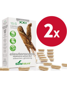 Pack de 2 uds  Eleuterococo 30 capsulas de Soria Natural