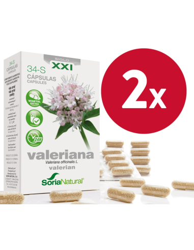 Pack de 2 uds Valeriana 30 capsulas de Soria Natural