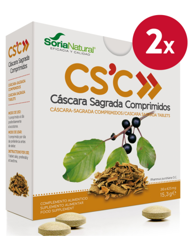 Pack de 2 ud Cascara Sagrada 36 Comprimidos de Soria Natural