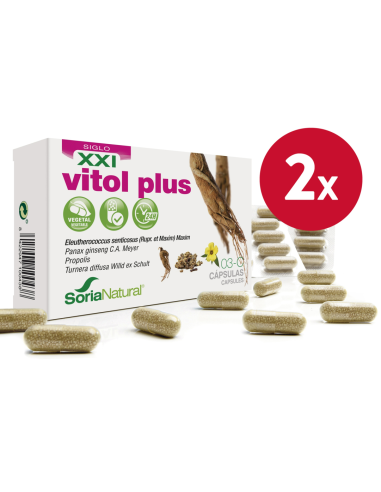 Pack de 2 uds Vitol Plus 30 capsulas de Soria Natural