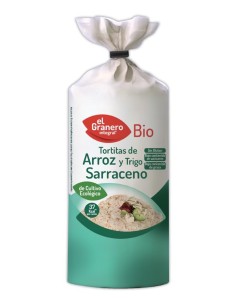 Tortitas De Arroz Y Trigo Sarraceno Sin Gluten Bio, 115 G de El Granero Integral