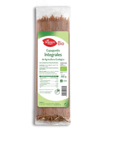Espaguetis Integrales Bio, 500 G de El Granero Integral