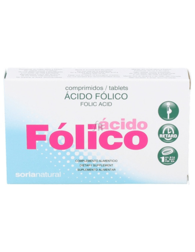 Pack de 2 ud Retard Acido Folico 48 Comprimidos de Soria Nat
