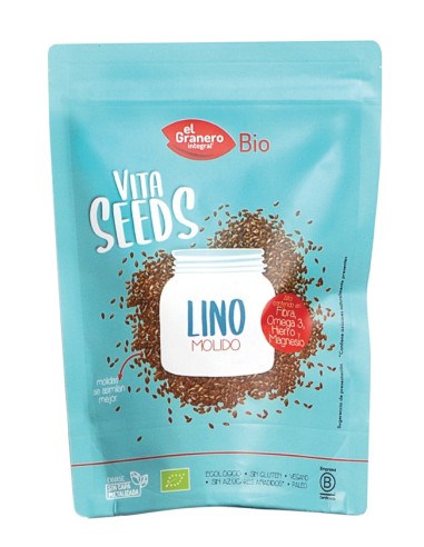 Vitaseeds Lino Molido Bio, 300 G de El Granero Integral
