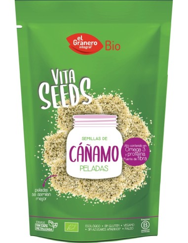 Vitaseeds Semillas De Cañamo Pelado Bio, 200 G de El Granero Integral