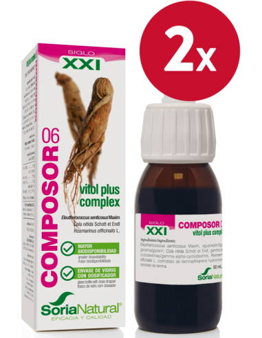 Pack de 2 uds Composor 6 Vitol Plus Complex Xxi 50Ml. de Soria Natural