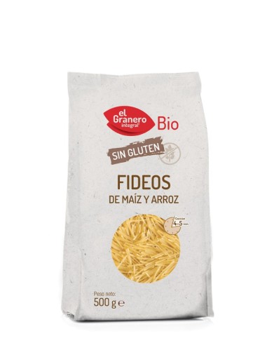 Fideos De Maiz Y Arroz Sin Gluten Bio, 500 G de El Granero Integral