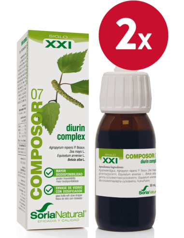 Pack de 2 ud Composor 7 Diurin Complex Xxi 50Ml. de Soria Natural
