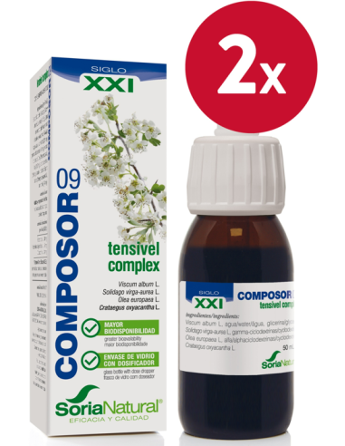 Pack de 2 ud Composor 9 Tensivel Complex Xxi 50Ml. de Soria Natural