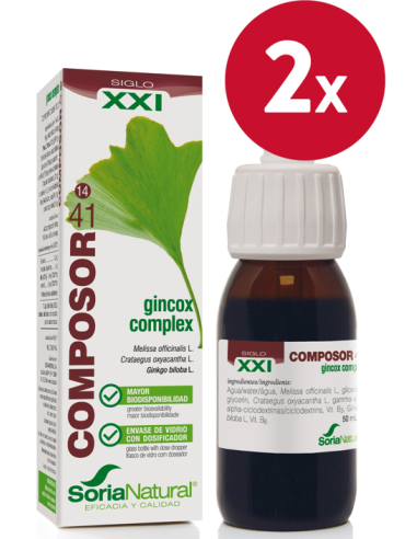 Pack de 2 uds Composor 41 Gincox Complex Xxi 50Ml. de Soria Natural