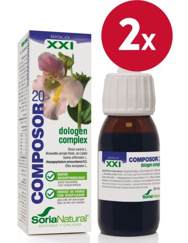 Pack de 2 ud Composor 20 Dologen Complex Xxi 50Ml. de Soria Natural