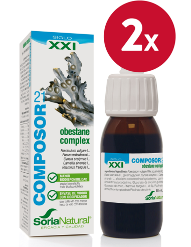 Pack de 2 ud Composor 21 Obestane Complex Xxi 50Ml. de Soria Natural