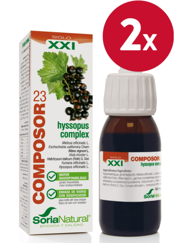 Pack de 2 ud Composor 23 Hyssopus Complex Xxi 50Ml. de Soria Natural