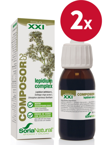 Pack de 2 ud Composor 25 Lepidium Complex Xxi 50Ml. de Soria Natural