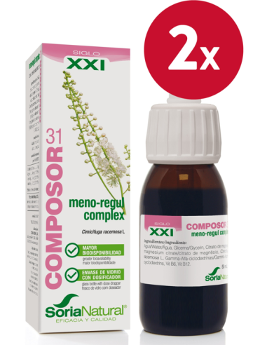 Pack de 2 uds Composor 31 Meno-Regul Complex Xxi 50Ml. de Soria Natural
