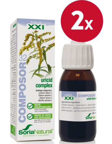 Pack de 2 uds Composor 32 Uricid Complex Xxi 50Ml. de Soria Natural