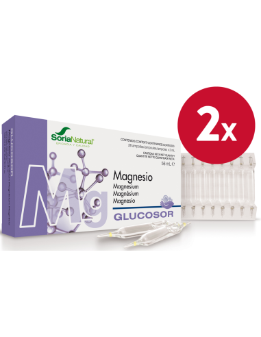 Pack de 2 ud Glucosor Magnesio 28 Ampollas de Soria Natural