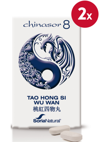 Pack de 2 ud Chinasor 8 Tao Hong Si Wu Wan 30 Comprimidos de Soria Natural