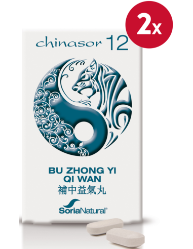 Pack de 2 ud Chinasor 12 Bu Zhong Yi Qi Wan 30 Comprimidos de Soria Natural