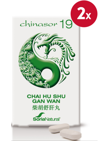 Pack de 2 ud Chinasor 19 Chai Hu Shu Gan Wan 30 Comprimidos de Soria Natural